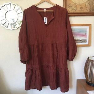 NWT Tiered, Embroidered Dress